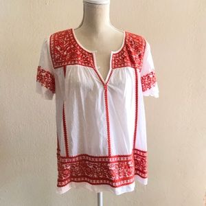 Calypso St Barth Peasant Embroidered Blouse 😍